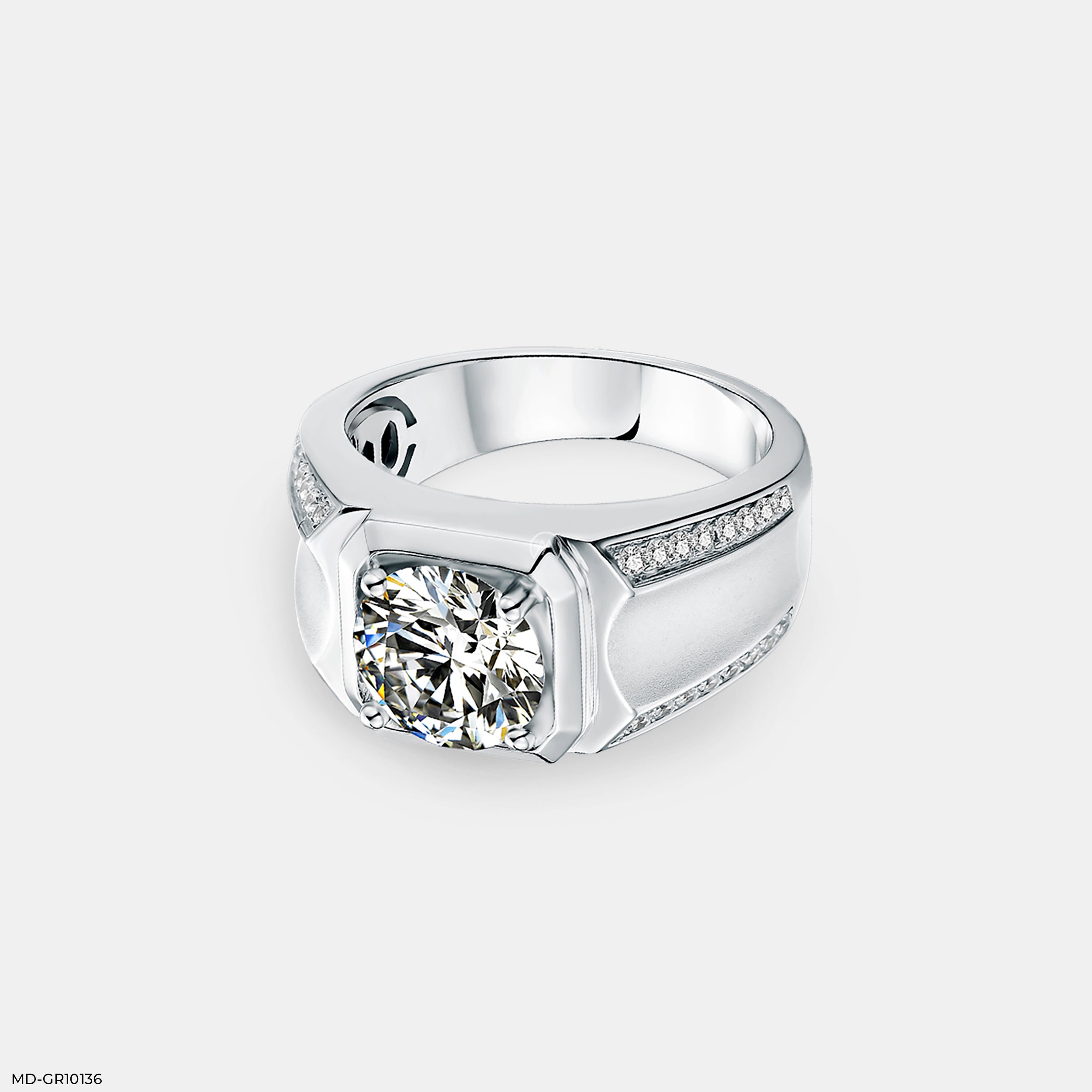 2 Carat Solitaire Classic Men's Ring 14K Rose Gold