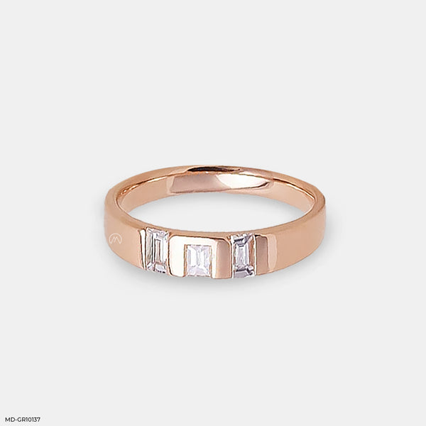 Minimalistic Men's Rings 14K Rose Gold