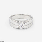 0.50 Carat Solitaire Evergreen Gent's Ring 9K White Gold