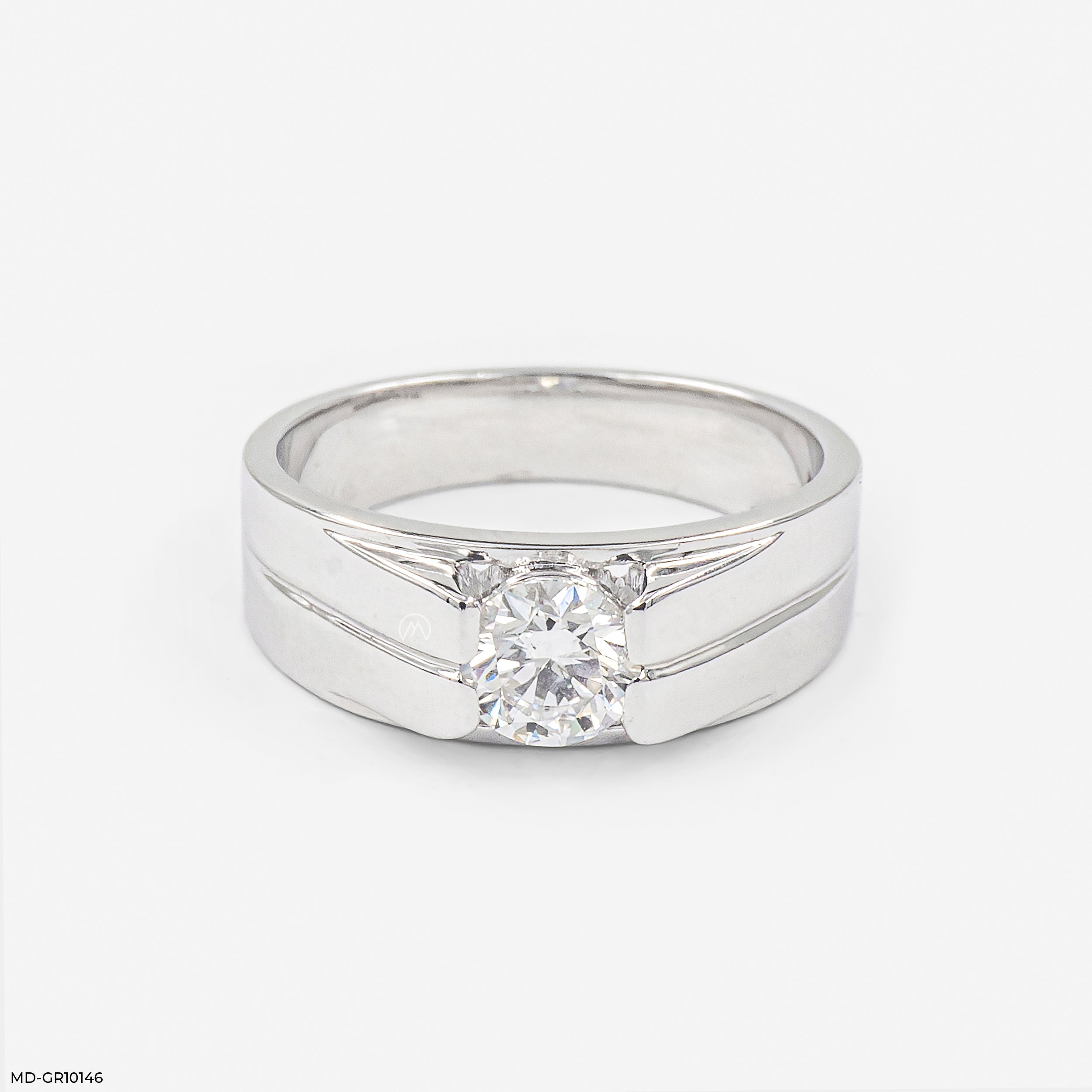 0.50 Carat Solitaire Evergreen Gent's Ring 14K Rose Gold