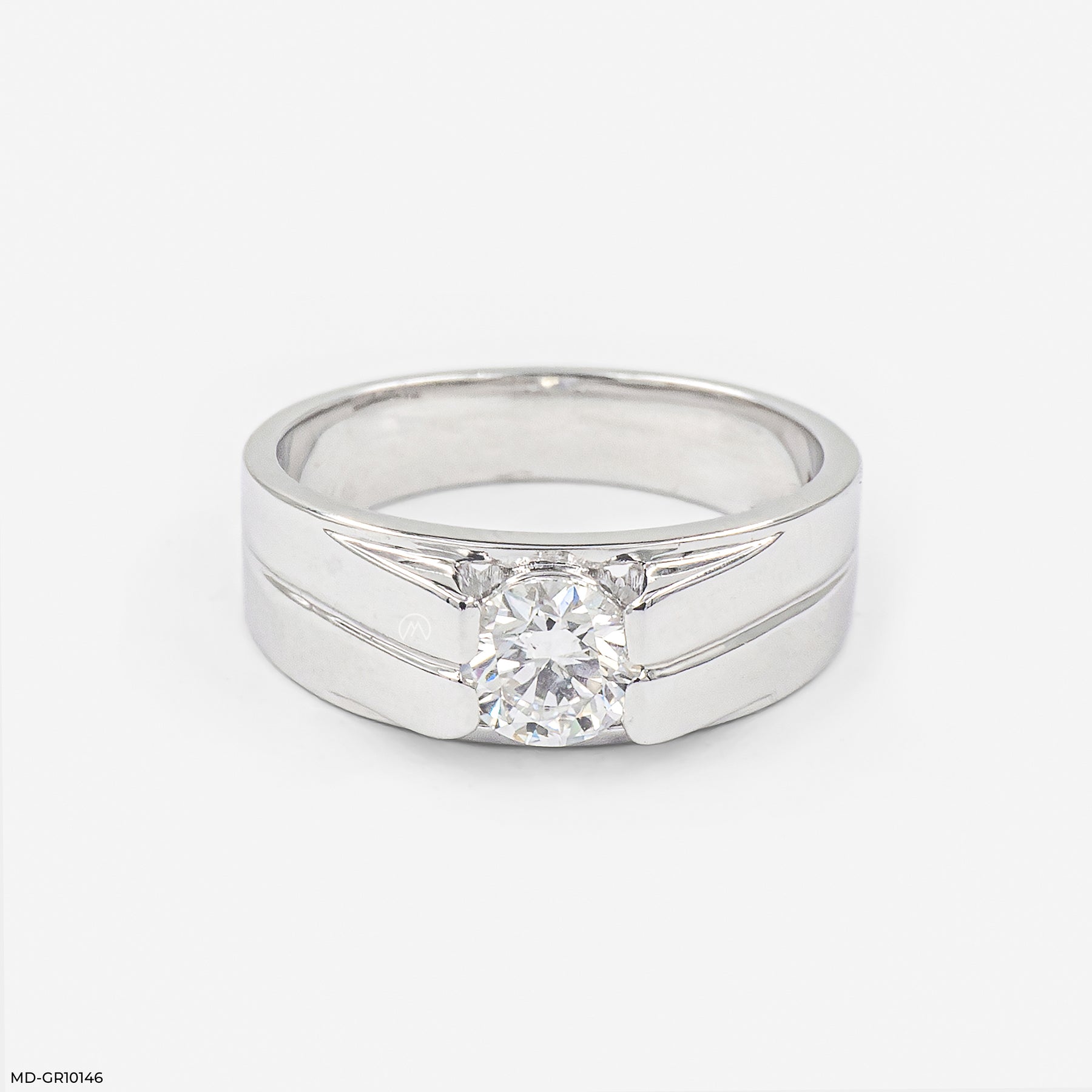 0.50 Carat Solitaire Evergreen Gent's Ring 14K Yellow Gold