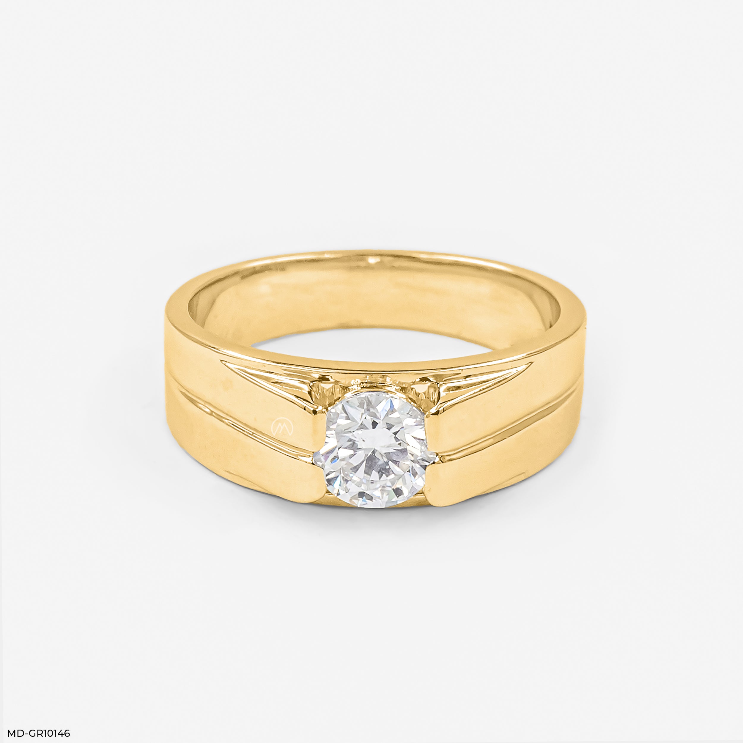 0.50 Carat Solitaire Evergreen Gent's Ring 14K Rose Gold