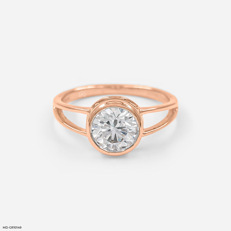 The Aurora Solitaire Lab Diamond Ring 18K Yellow Gold