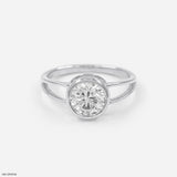 The Aurora Solitaire Lab Diamond Ring 18K Yellow Gold