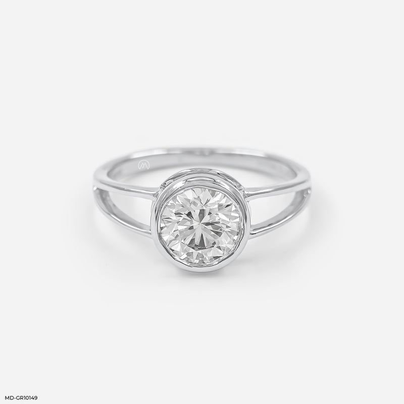 The Aurora Solitaire Lab Diamond Ring 18K Yellow Gold