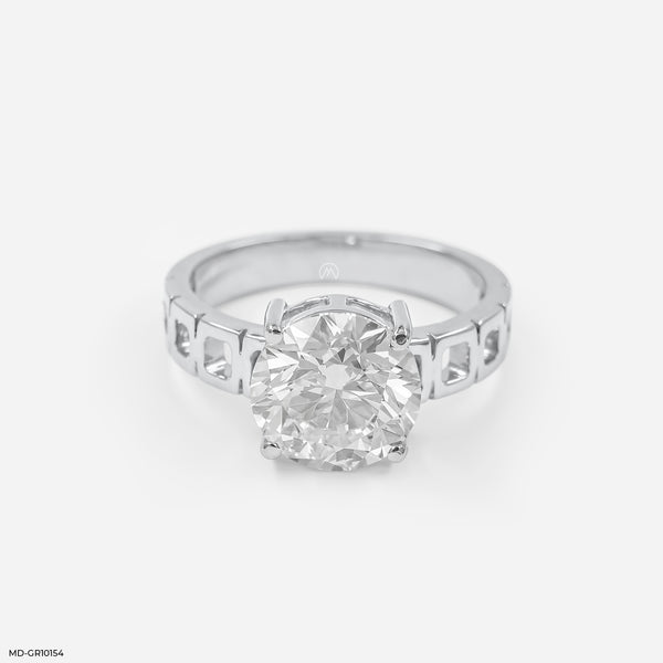 5 Carat Solitaire Eternal Engrave Gent's Ring Platinum 950