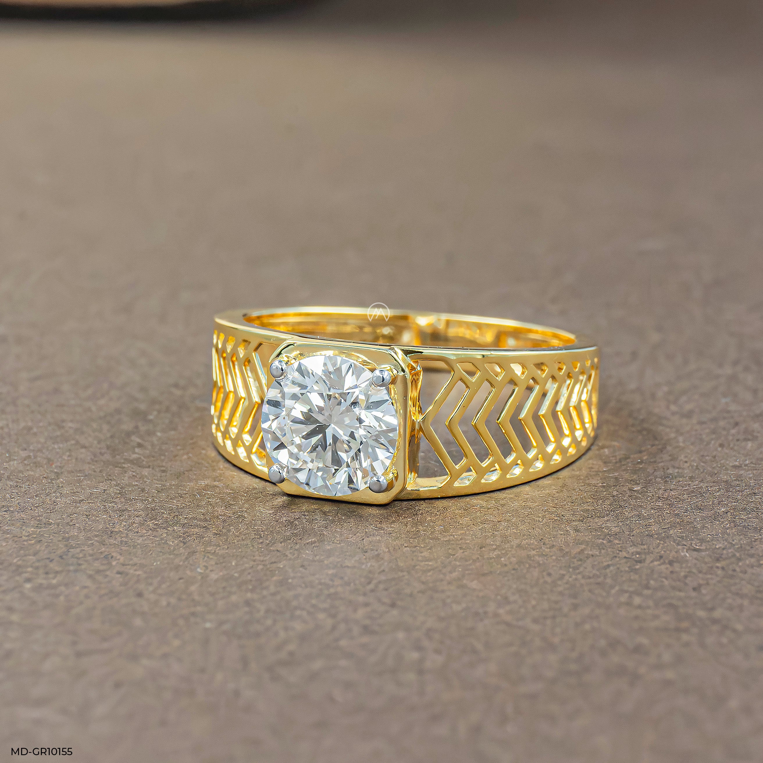 2 Carat Solitaire Sentinel Gent's Ring