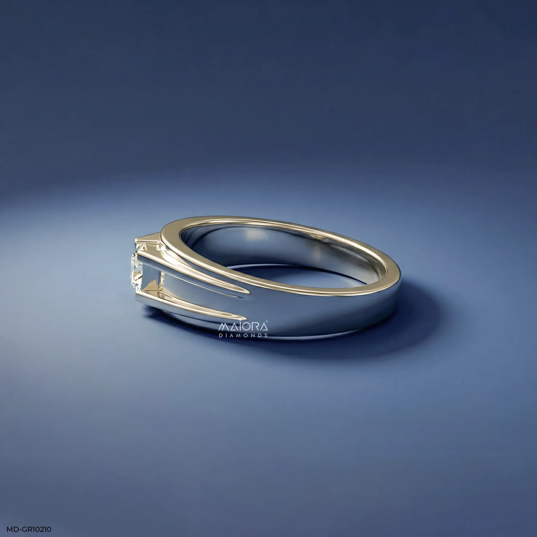 Alluring Crown Diamond Ring 9K White Gold