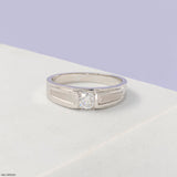 Alluring Crown Diamond Ring 9K White Gold