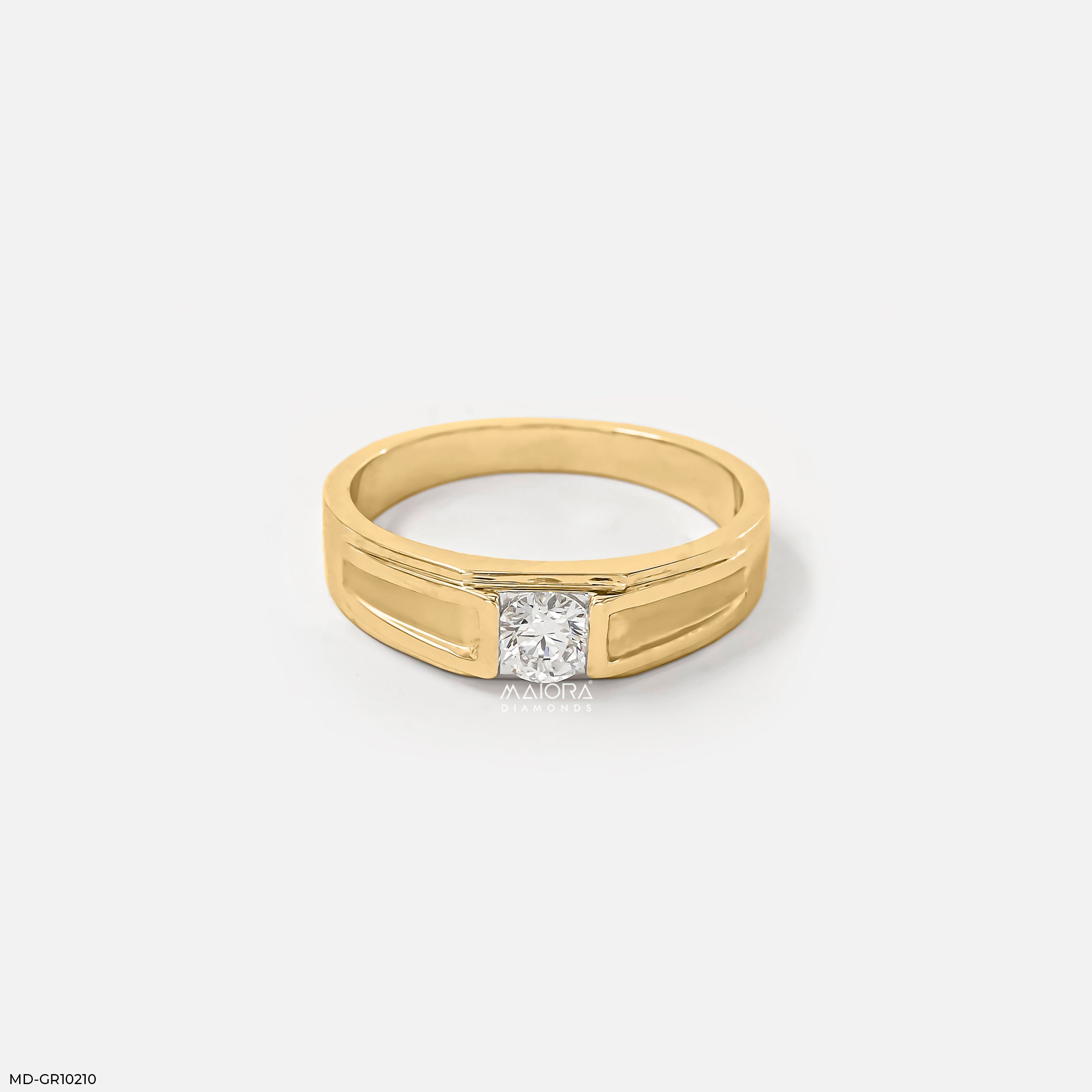 Alluring Crown Diamond Ring 18K Yellow Gold