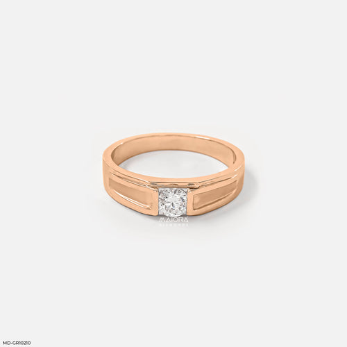 Alluring Crown Diamond Ring 9K Rose Gold