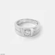 Golden Solitaire Diamond Mens Ring Platinum 950