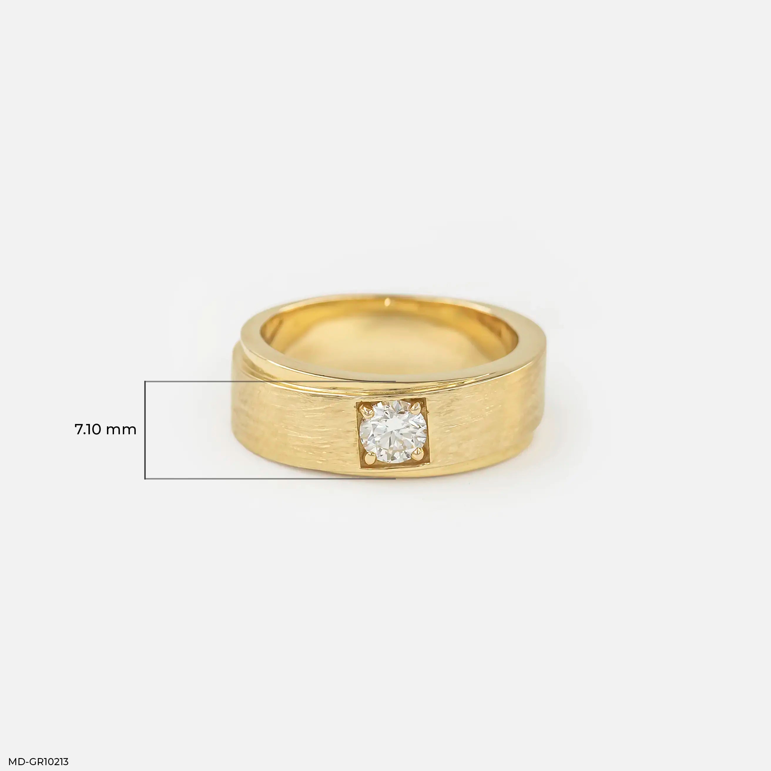 Crowned Frame Mens Diamond Ring Platinum 950