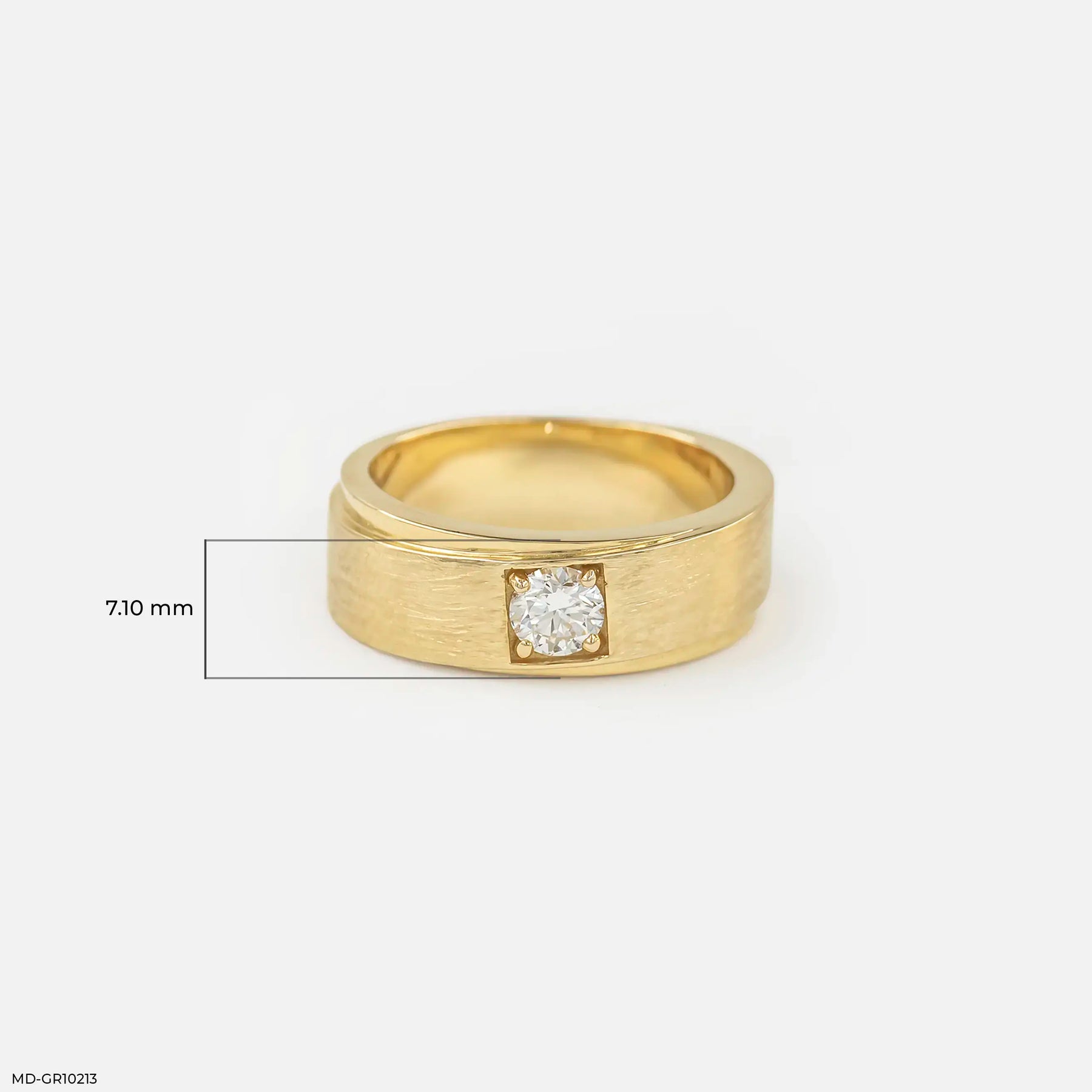 Crowned Frame Mens Diamond Ring Platinum 950
