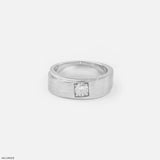 Crowned Frame Mens Diamond Ring Platinum 950