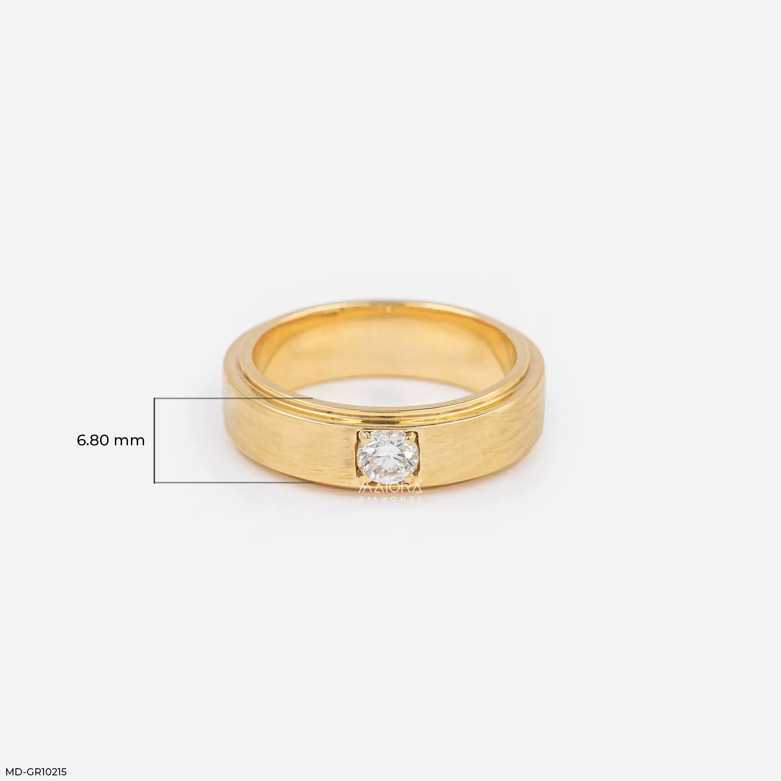 Brilliance Solo Diamond Mens Ring Platinum 950