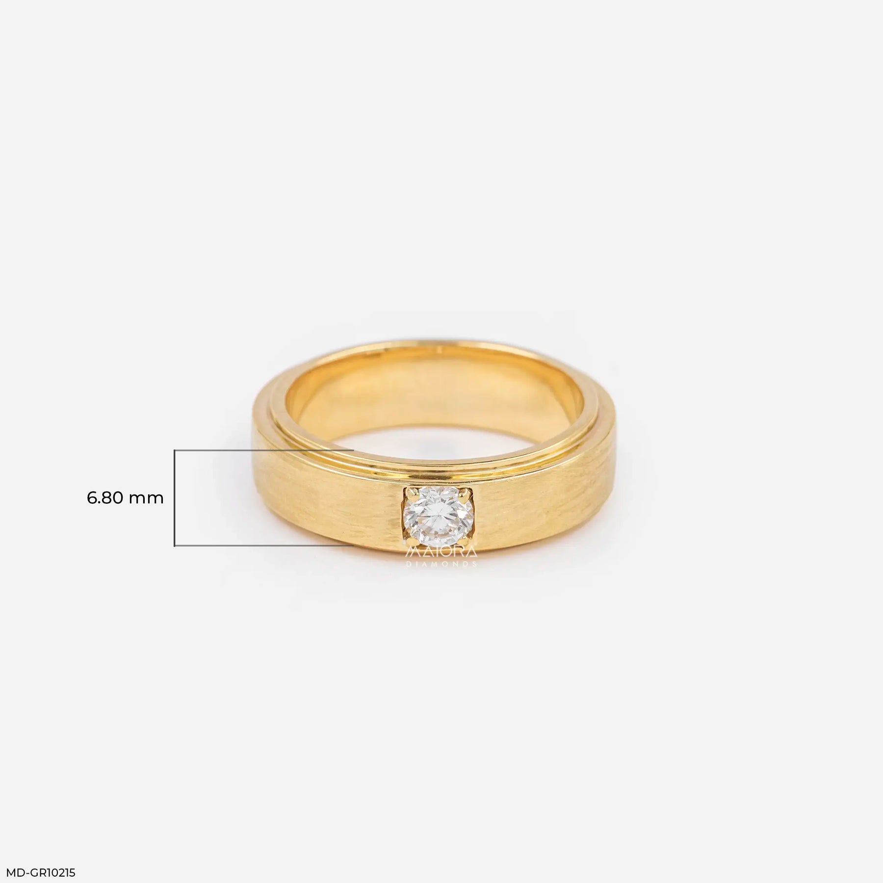 Brilliance Solo Diamond Mens Ring Platinum 950