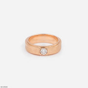 Brilliance Solo Diamond Mens Ring 9K Rose Gold