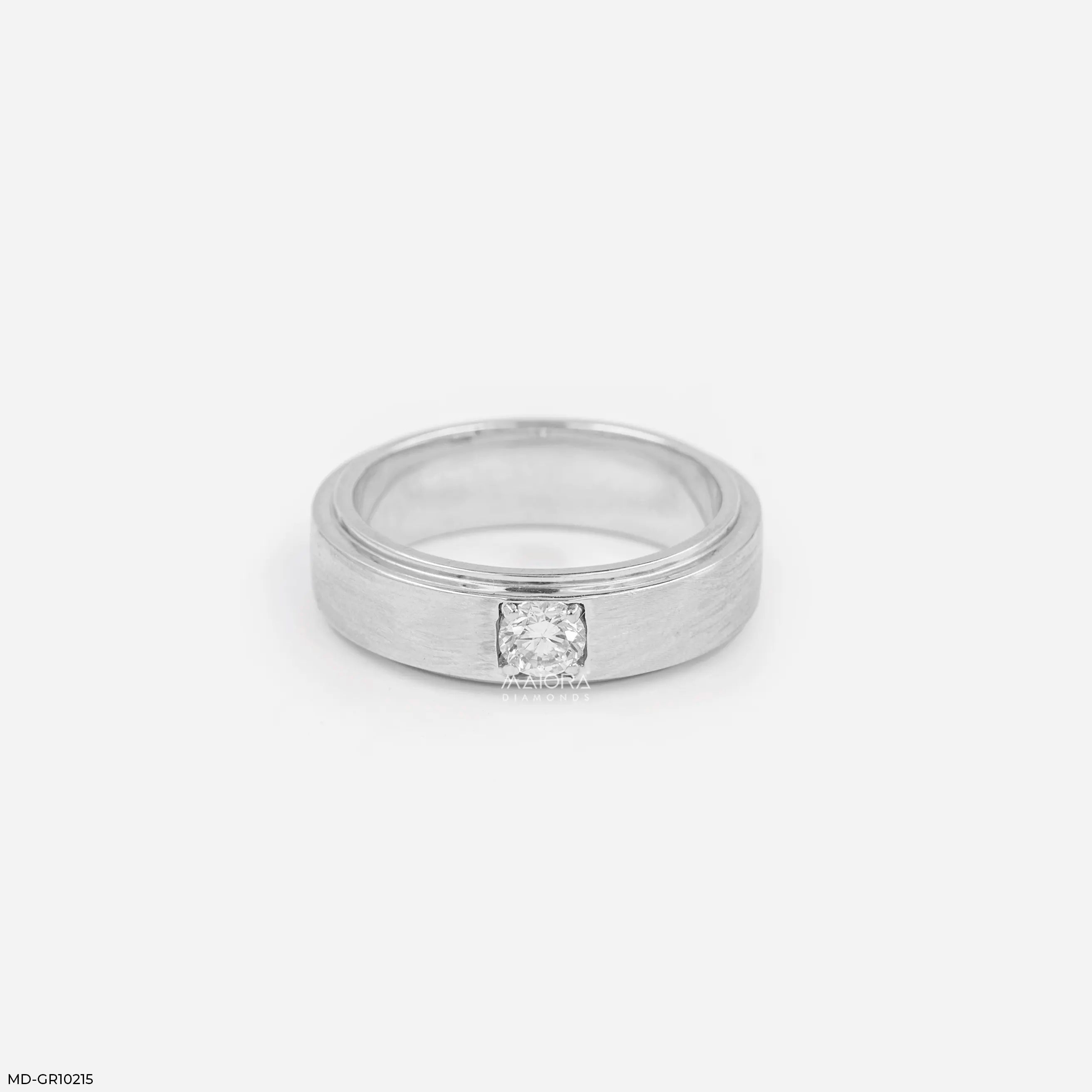 Brilliance Solo Diamond Mens Ring Platinum 950