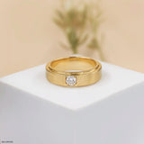 Brilliance Solo Diamond Mens Ring Platinum 950