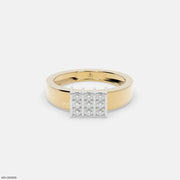 Structured Grid Mens Diamond Ring