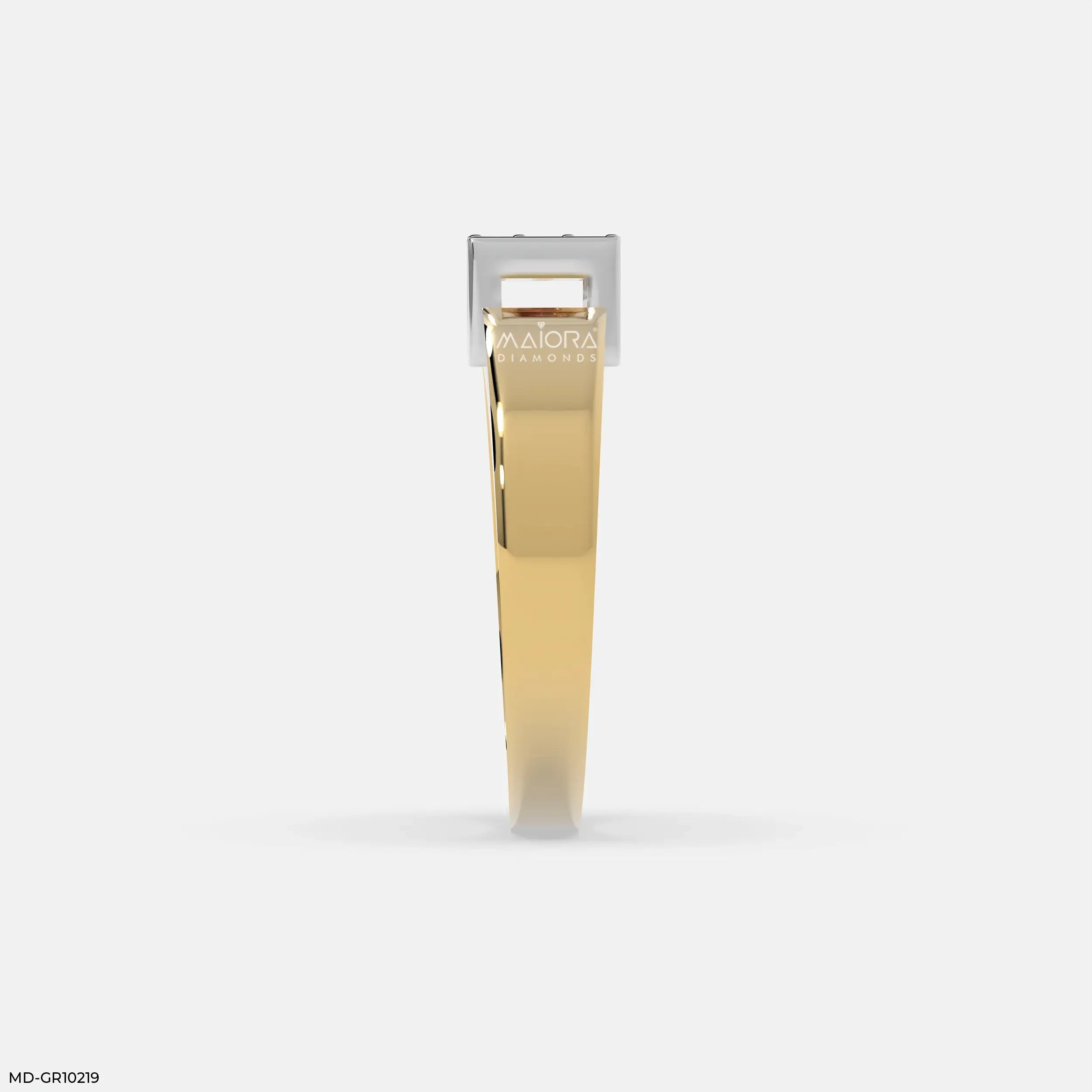 Structured Grid Mens Diamond Ring