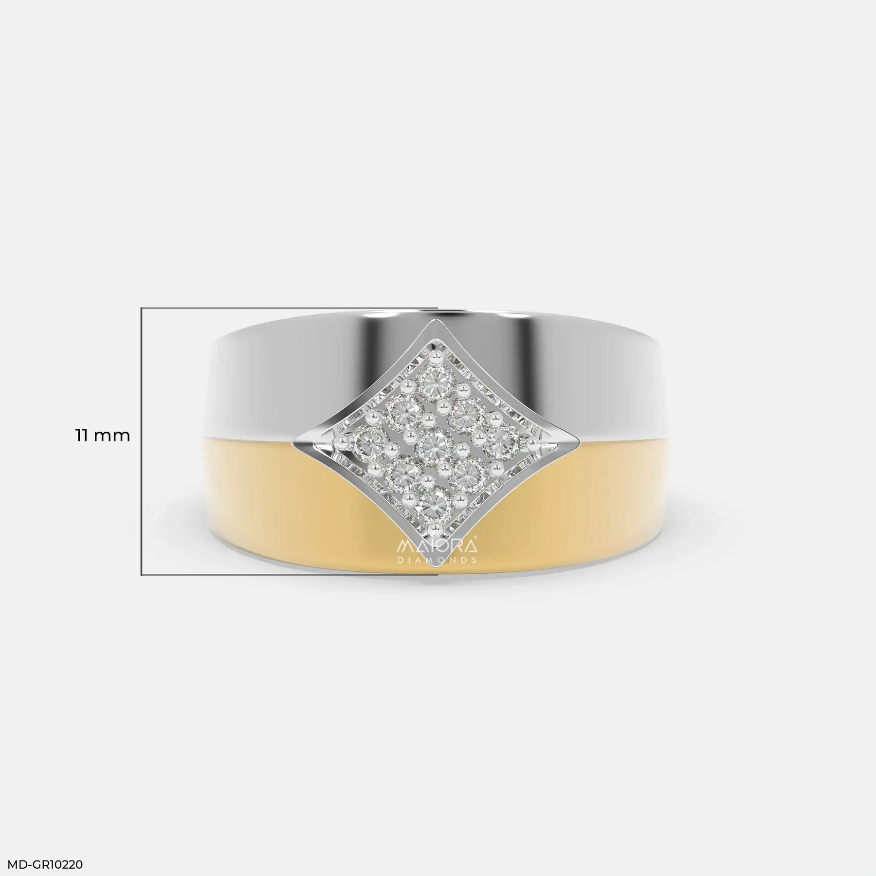 Imperial Fusion Mens Diamond Ring 9K Rose Gold