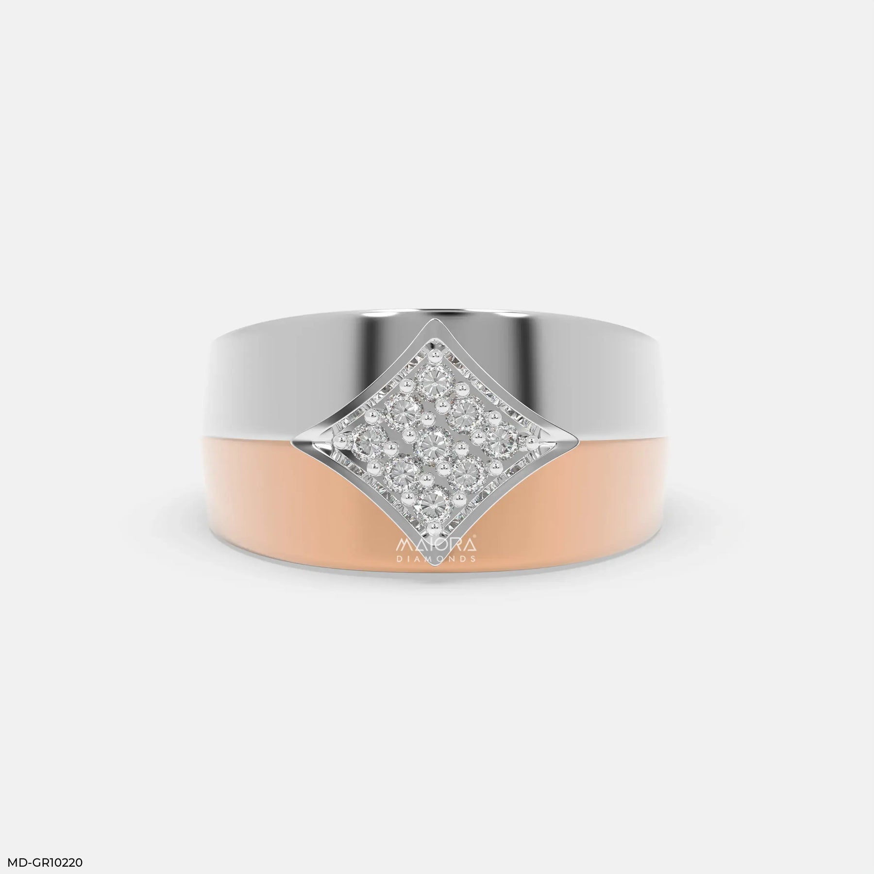 Imperial Fusion Mens Diamond Ring 9K Rose Gold