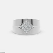 Imperial Fusion Mens Diamond Ring 14K White Gold