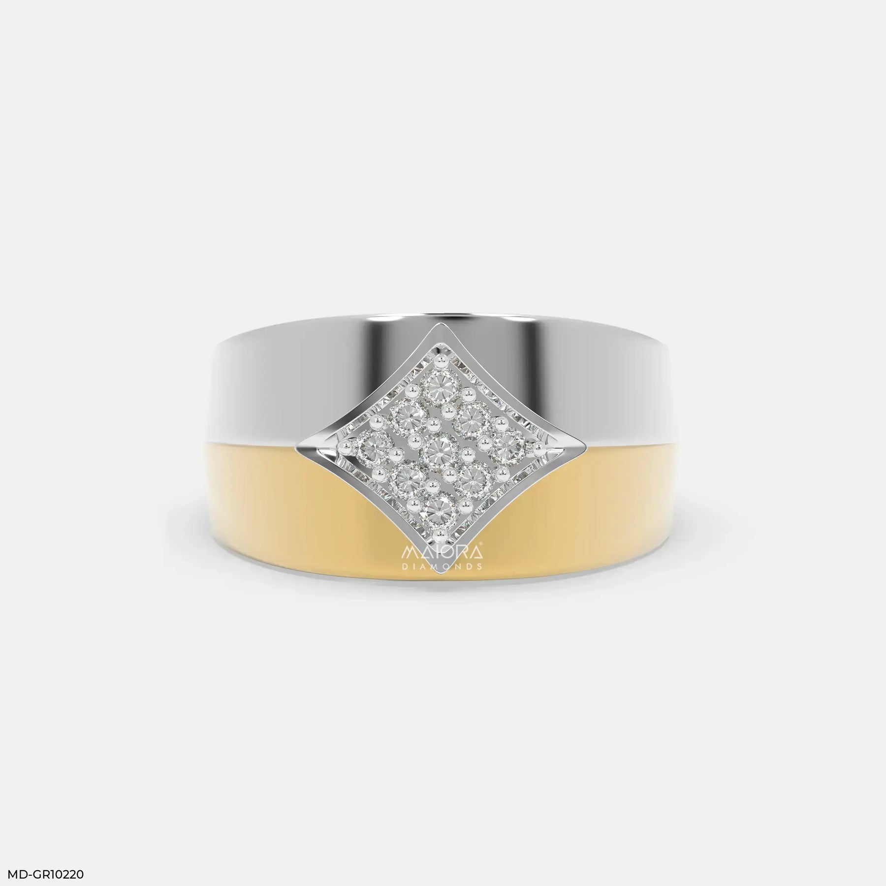 Imperial Fusion Mens Diamond Ring 9K Rose Gold