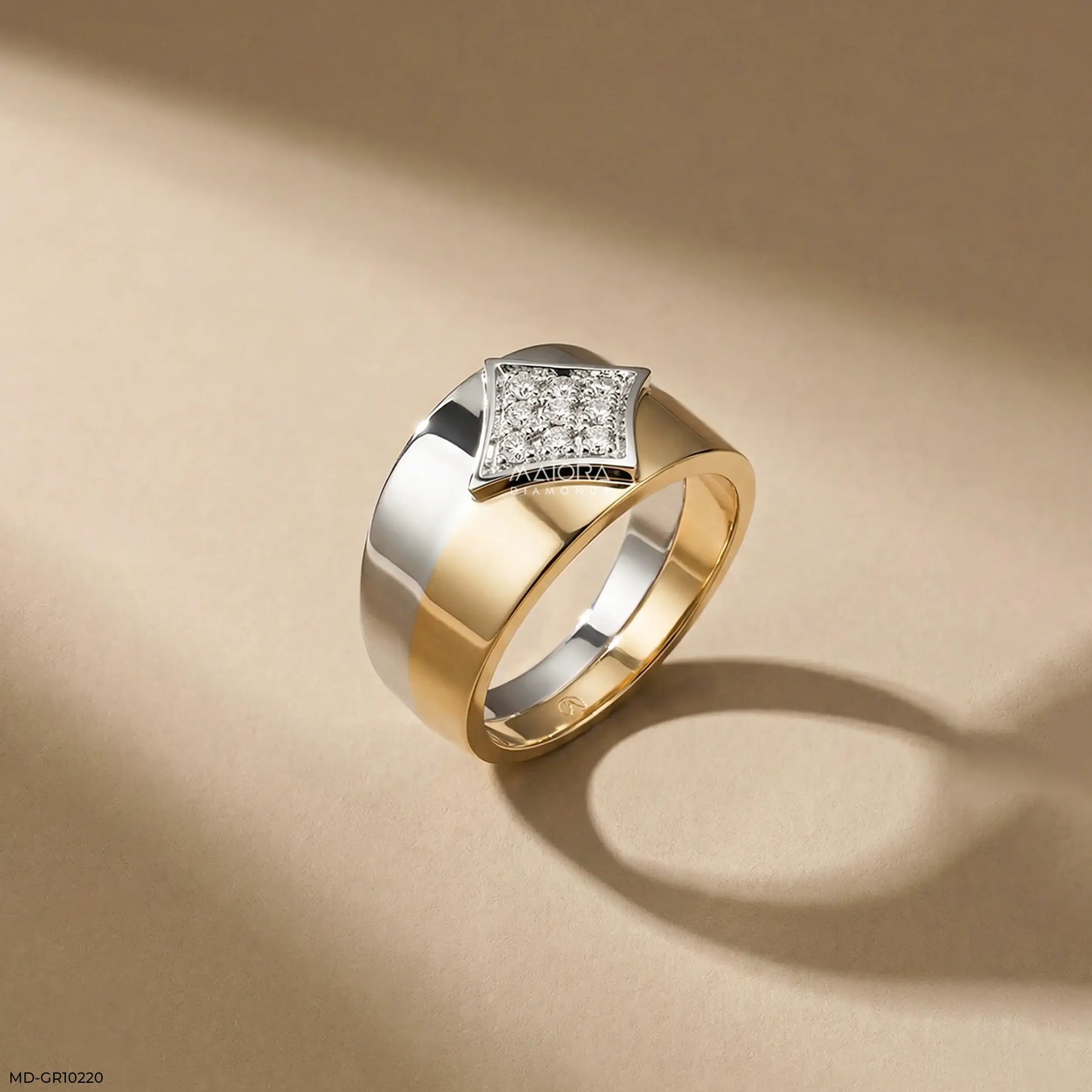 Imperial Fusion Mens Diamond Ring 9K Rose Gold