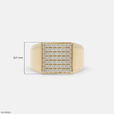 Brilliance Panel Mens Diamond Ring 9K White Gold