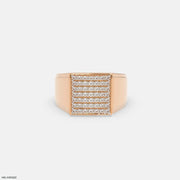 Brilliance Panel Mens Diamond Ring 9K Rose Gold