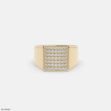 Brilliance Panel Mens Diamond Ring 9K White Gold