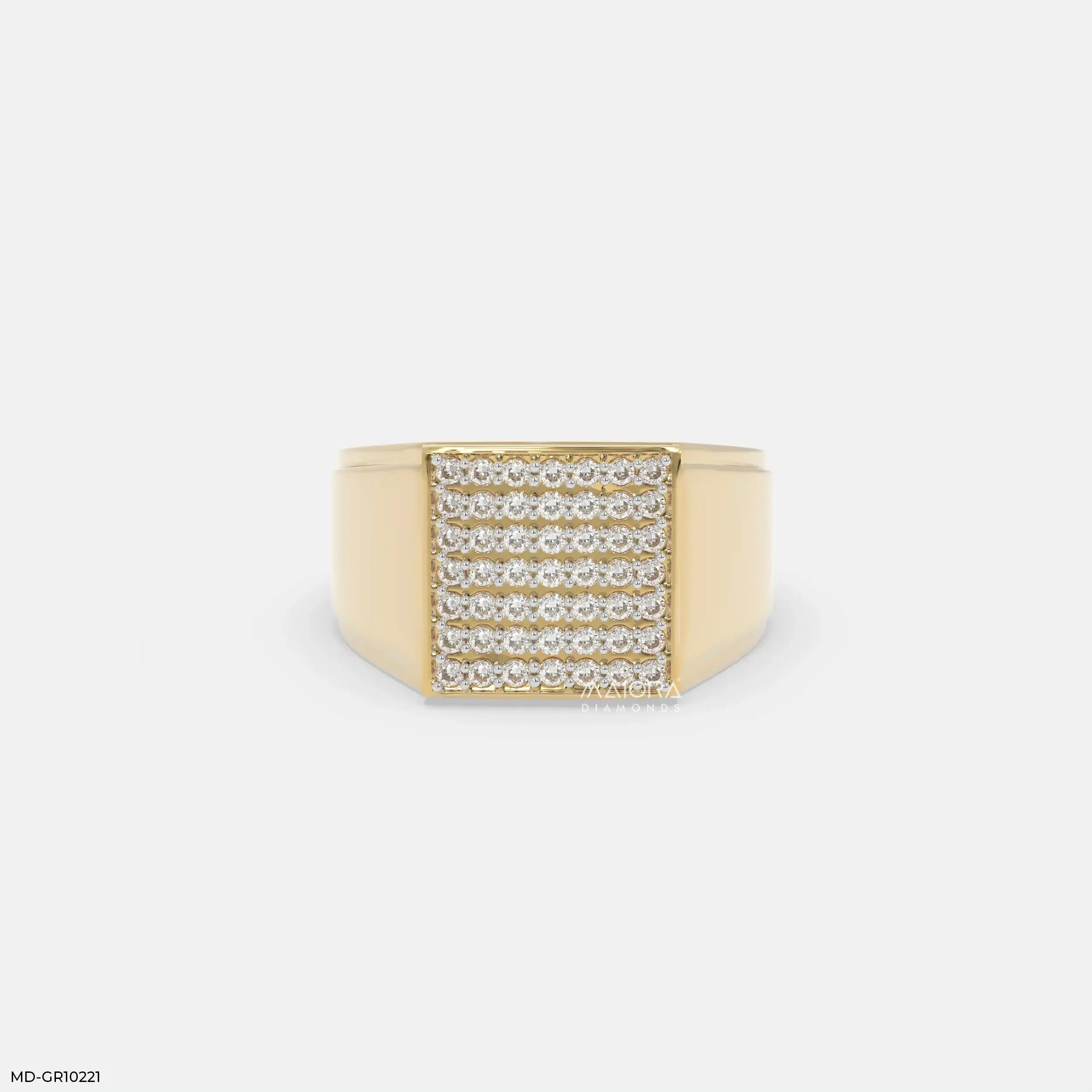 Brilliance Panel Mens Diamond Ring