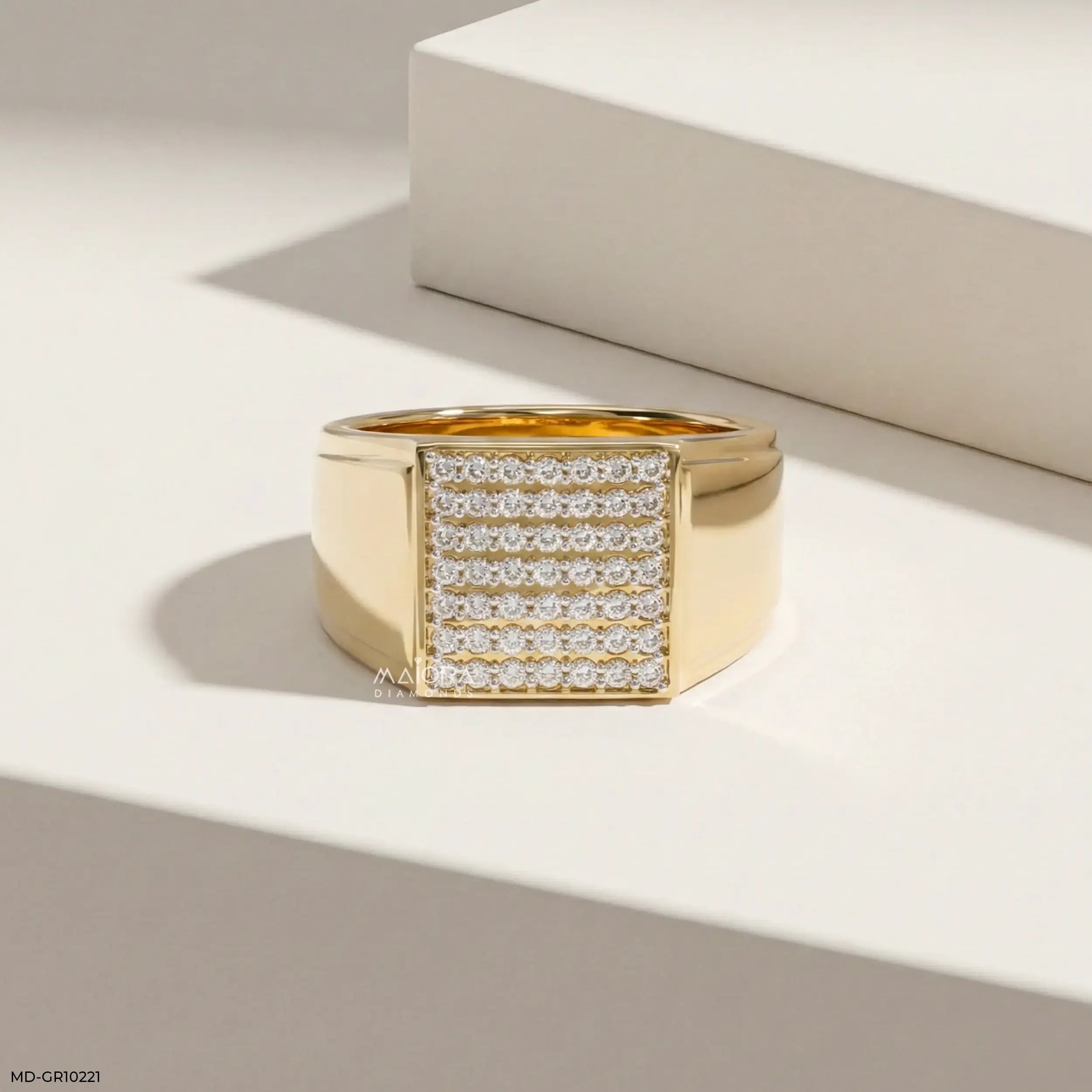 Brilliance Panel Mens Diamond Ring