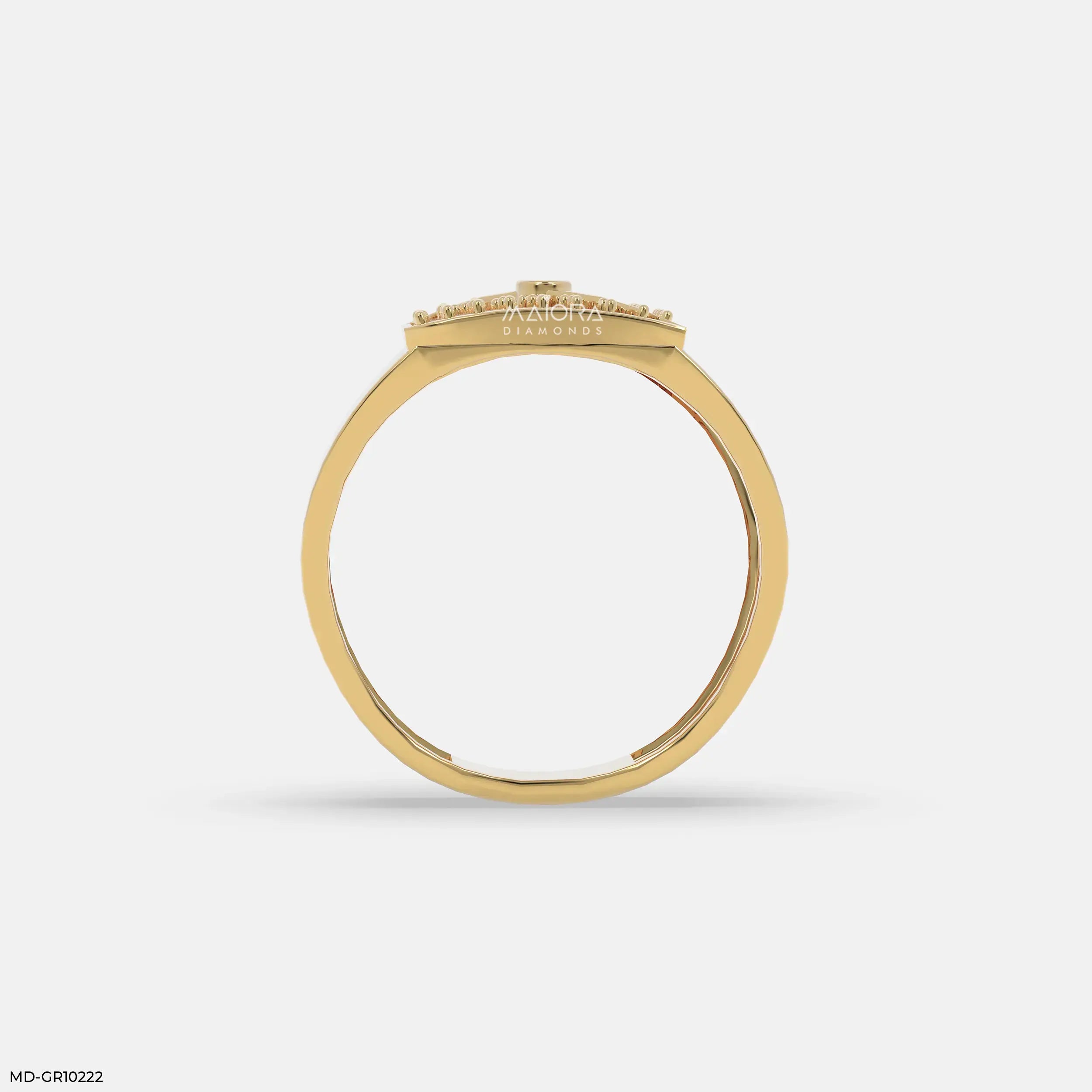 Regal Sqaure Mens Diamond Ring Platinum 950