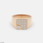 Sovereign Crest Mens Diamond Ring 9K Rose Gold