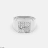 Sovereign Crest Mens Diamond Ring Platinum 950