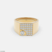 Sovereign Crest Mens Diamond Ring 9K Yellow Gold
