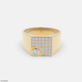 Sovereign Crest Mens Diamond Ring Platinum 950
