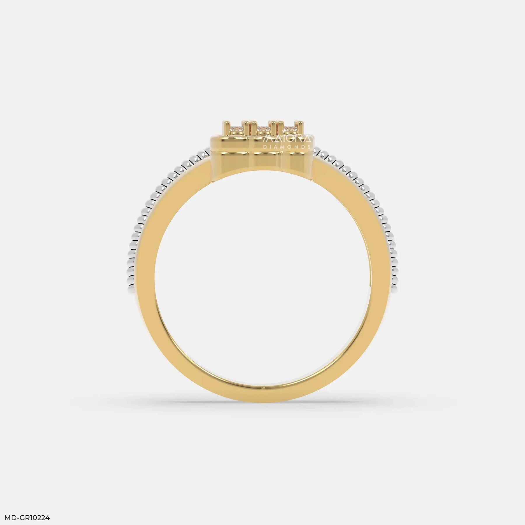 Eterna Glow Mens Diamond Ring 9K White Gold
