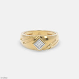 Internal Spark Mens Diamond Ring 9K Yellow Gold