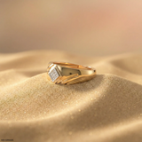 Internal Spark Mens Diamond Ring 9K Yellow Gold