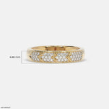 Chevron Mosaic Mens Diamond Ring Platinum 950