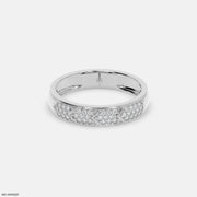 Chevron Mosaic Mens Diamond Ring Platinum 950