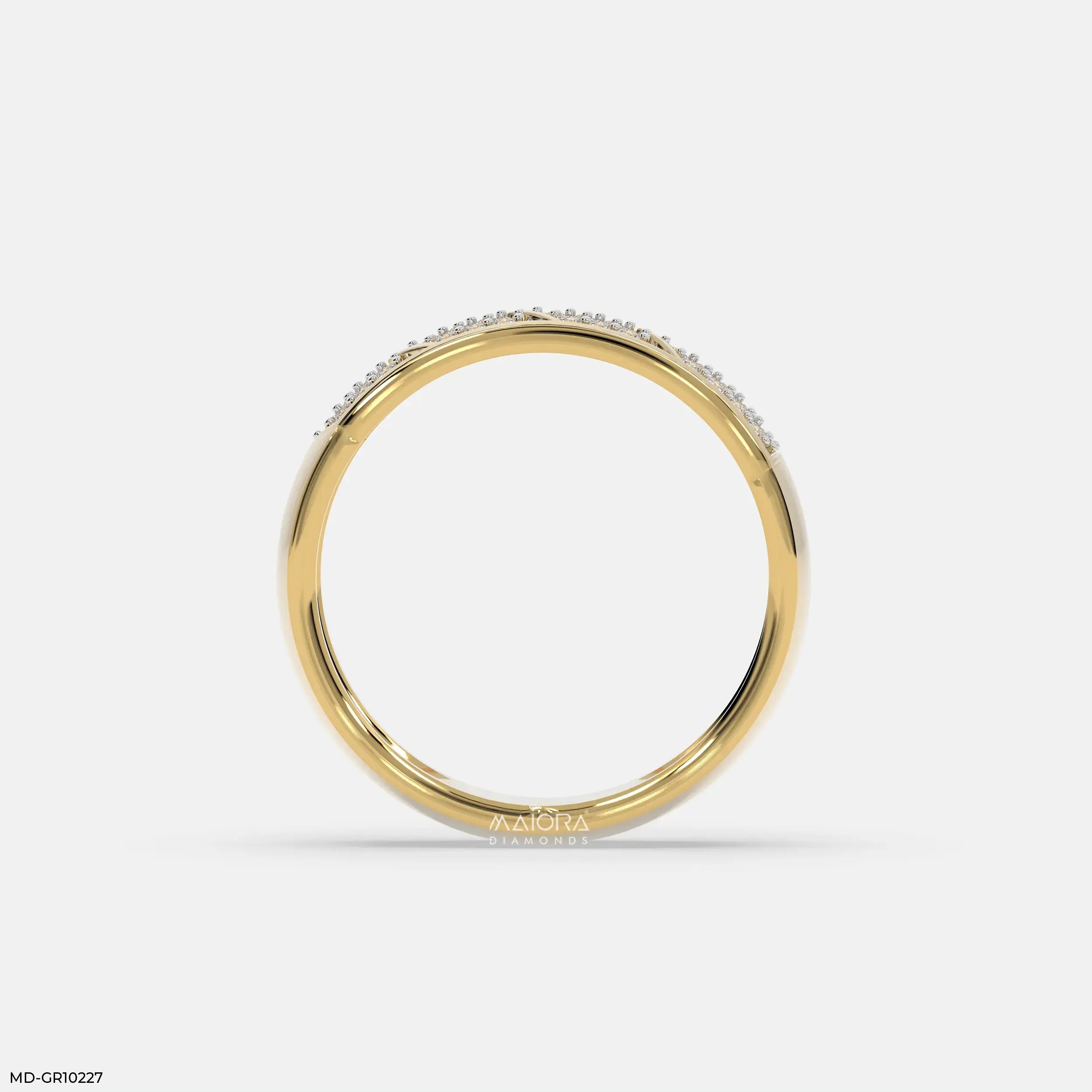 Chevron Mosaic Mens Diamond Ring Platinum 950