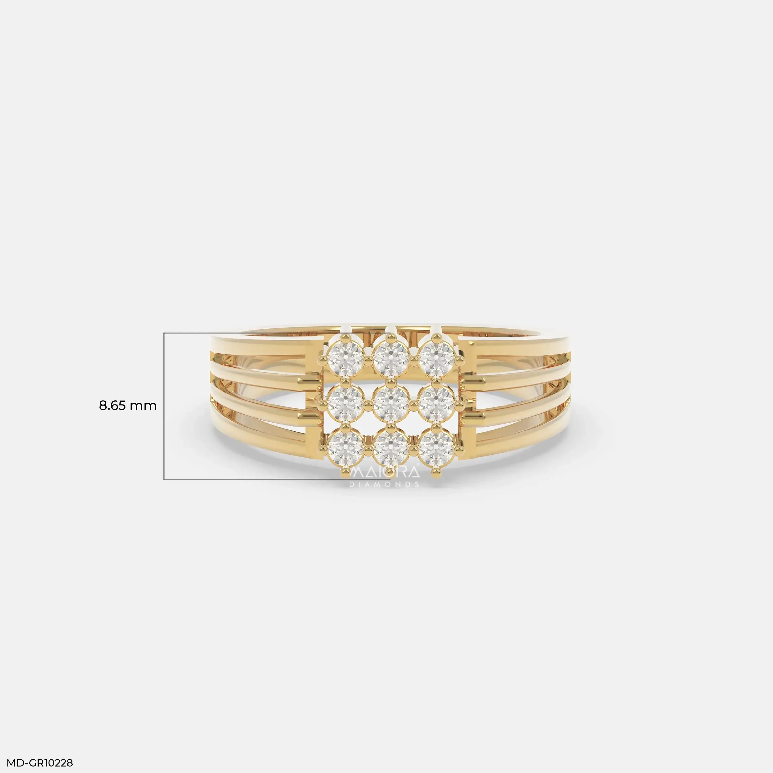 Trinity Stream Mens Diamond Ring