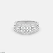 Trinity Stream Mens Diamond Ring 9K White Gold