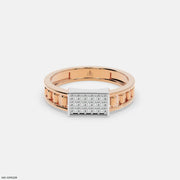 Mosaic Prime Mens Diamond Ring 14K Rose Gold